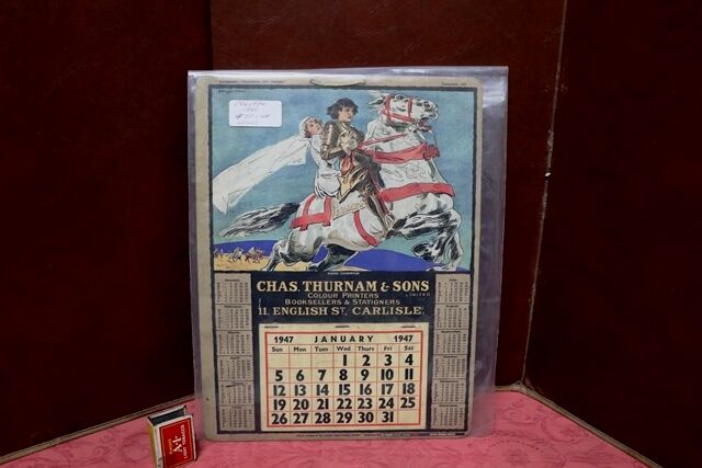 A Pictorial Calendar Showcard Produced for Chas Trunam and Sons 1947