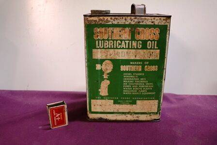 A Rare Vintage Southern Cross Lubricating Oil Tin