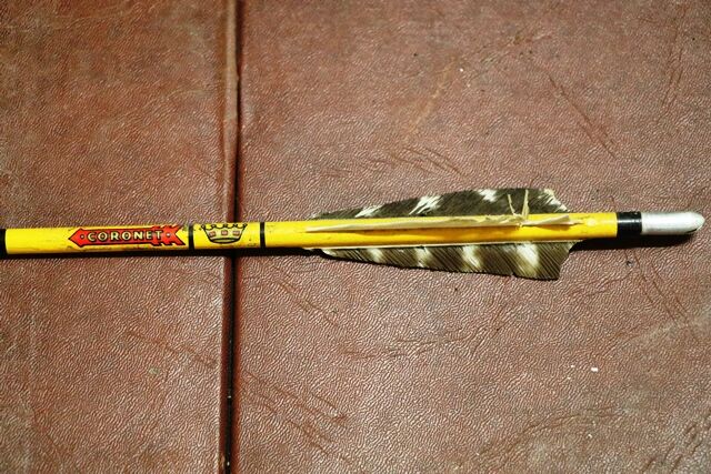 A Vintage Archery Arrow Case with 9 Arrows
