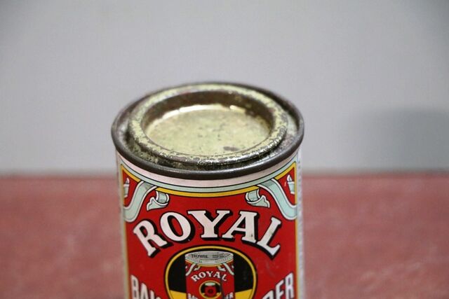 A Vintage Small Royal Baking Powder Pictorial Tin