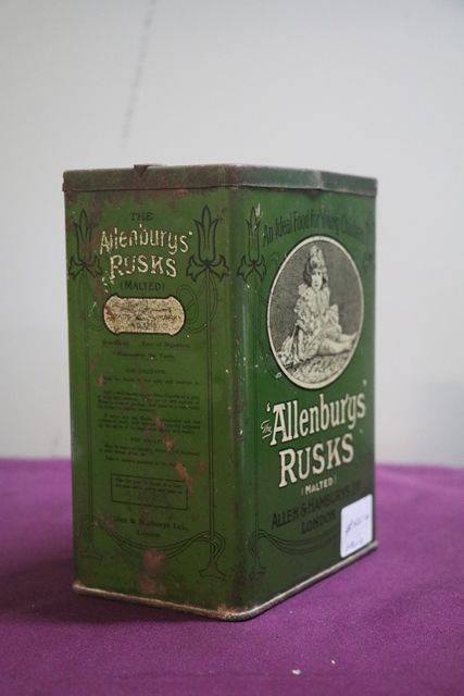Allenburys Rusks Tin by Allen and Hanbury Ltd
