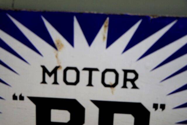 BP Motor Spirit Irish Flash Double Sided Enamel Sign 