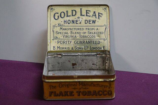COL BMorris and Sons Gold Leaf Honey Dew Tobacco Tin 