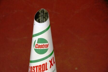Castrol L Embossed Pint Bottle with Genuine L Tin Top