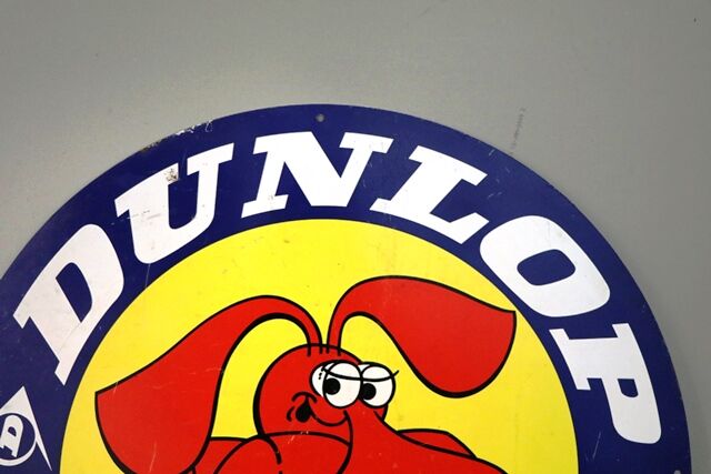 Classic Dunlop Dunpy Screen Printed Pictorial Double Sided Tin Sign