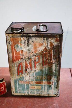 Early Ampol Chevron Perfect Protection 1gl Motor Oil Tin