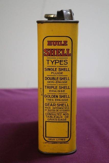 Early Shell Motor Oil 2 Litres Can In Wonderful Condition 