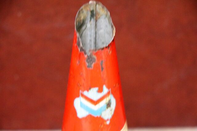 Early Vintage Ampol Chevron Tin Pourer Top