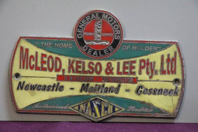 GMH Mcleod Kelso and Lee Pty Ltd Badge By HR Hobson Pty Melbourne