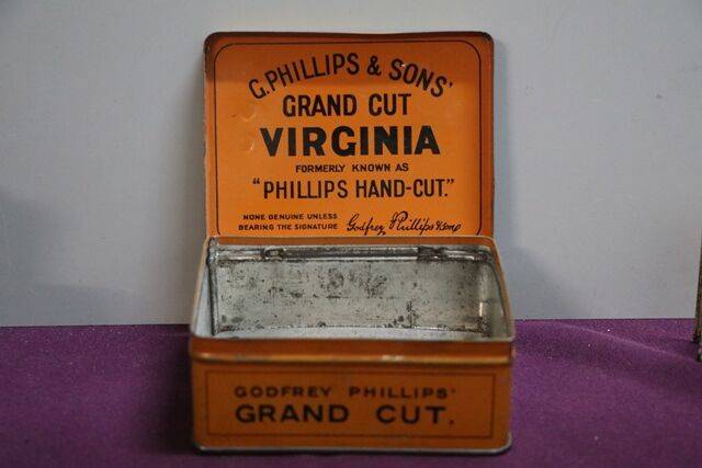 G Phillips and Sons Grand Cut Virginia Tobacco Tin 