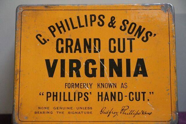 G Phillips and Sons Grand Cut Virginia Tobacco Tin 