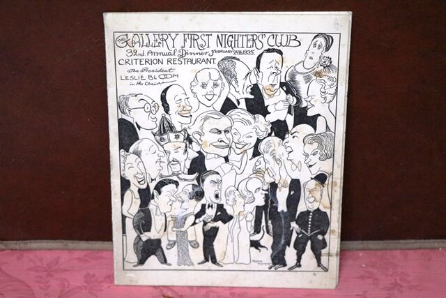 Gallery First Nighters Club Signed Menu Flora Robson  