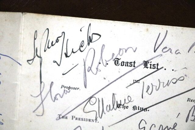 Gallery First Nighters Club Signed Menu Flora Robson  