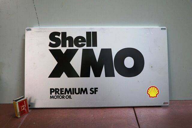 Genuine SHELL XMO Premium SF Motor Oil Tin Sign