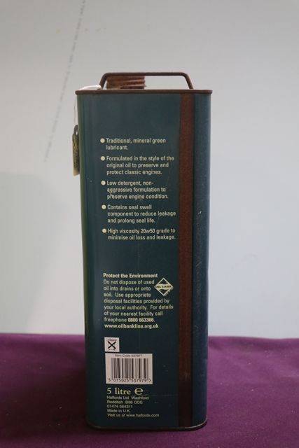 Halfords 20W 50 Motor Oil 5 Litre Tin 