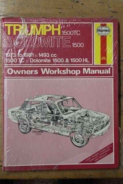 Haynes Owners Workshop Manual Triumph 1500 TC Dolomite 1500 