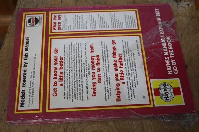 Haynes Owners Workshop Manual Triumph 1500 TC Dolomite 1500 