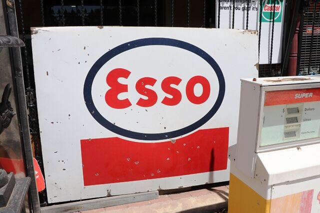 Large Vintage ESSO Enamel Advertising Sign 