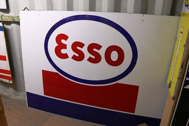 Large Vintage ESSO Enamel Advertising Sign 