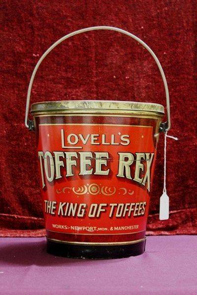 Large Vintage Lovells Toffee Rex Bucket 