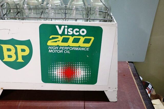 Original BP Visco 2000 Double Sided 10 Bottle Oil Rack