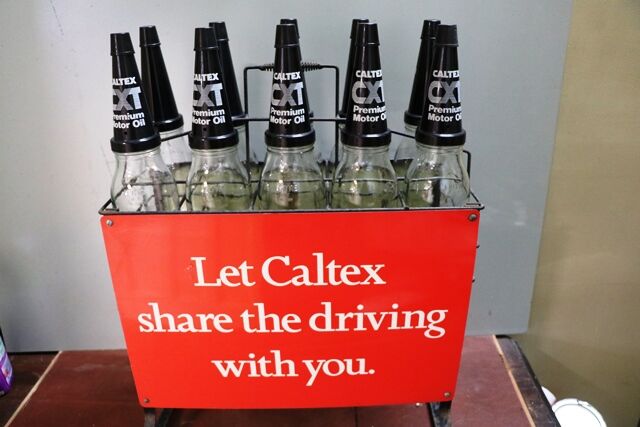 Original Caltex CXT Motor Oil Double Sided 10 Bottle Rack
