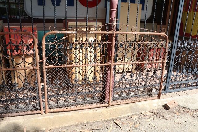 Pair of Antique 10 foot Federation Wrought Iron Gates 