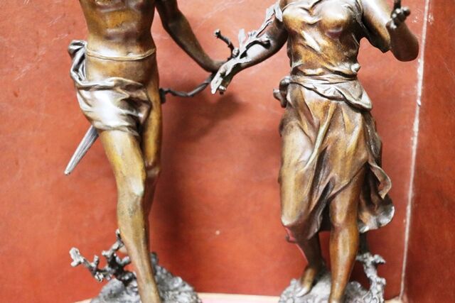 Pair of Antique Decorative Spelter Figures  