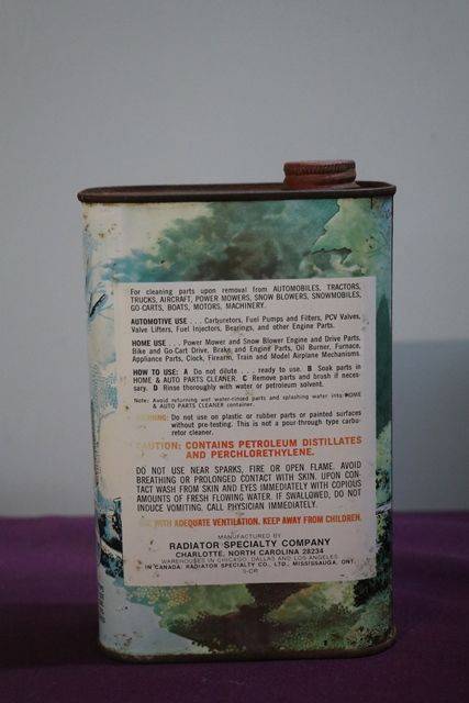 Radiator Specialty Company Quart Home and Auto Parts Cleaner Oil Tin