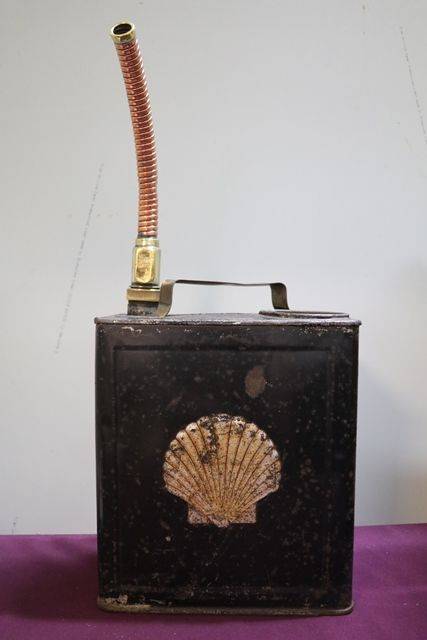 Rare + Early Shell 2 Gallon Can + Shell Oil Tin Insert