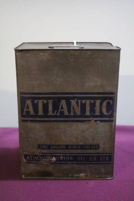 Rare Army Grey Atlantic One Gallon Motor Oil Tin 
