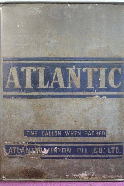 Rare Army Grey Atlantic One Gallon Motor Oil Tin 