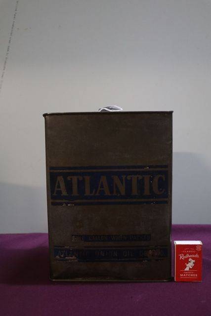 Rare Army Grey Atlantic One Gallon Motor Oil Tin 