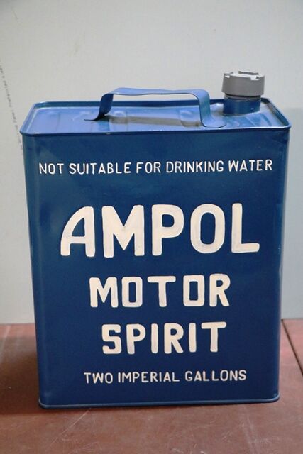 Rare Vintage AMPOL 2gal Running Board Can