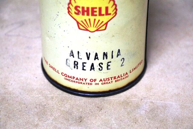 Rare Vintage Shell Alvania Grease 2 One Pound Tin