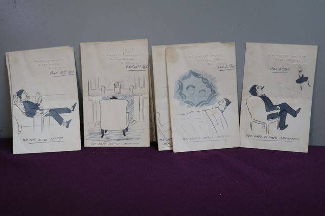 Set of 10 The Days Doing Depicted Painting Comic 