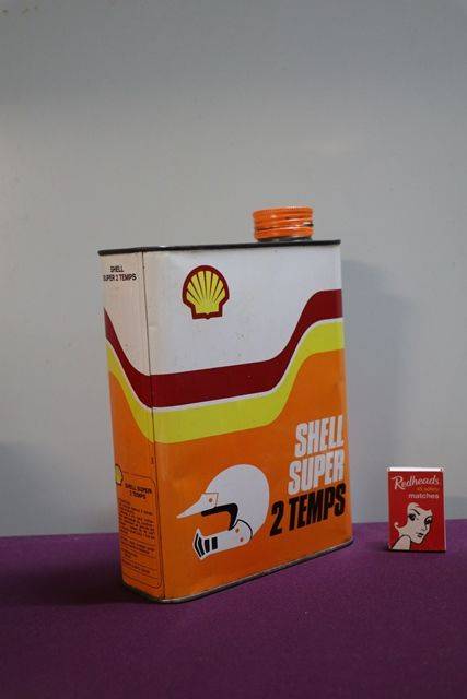 Shell Super 2 Temps 2 Liters  Motor Oil Tin 