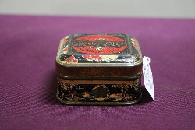 Small vintage Macleods Tea Tin London 
