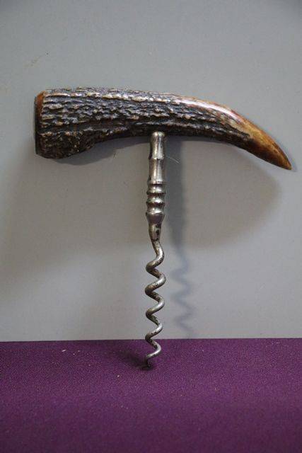 Stag Horn + Silver Antique Corkscrew