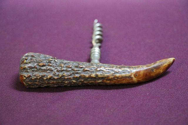 Stag Horn + Silver Antique Corkscrew