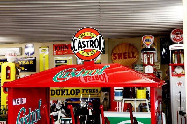 Superb CASTROL Bowtie 4 Pump Hi Boy Oil Dispenser 