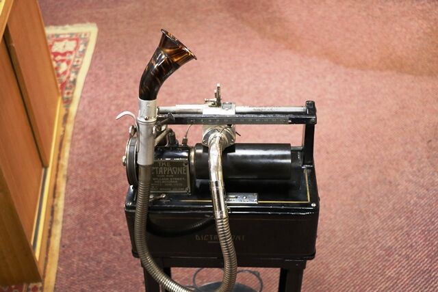 The Dictaphone Antique Dictating Machine Wax Recorder 