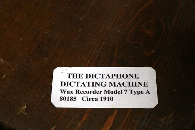 The Dictaphone Antique Dictating Machine Wax Recorder 