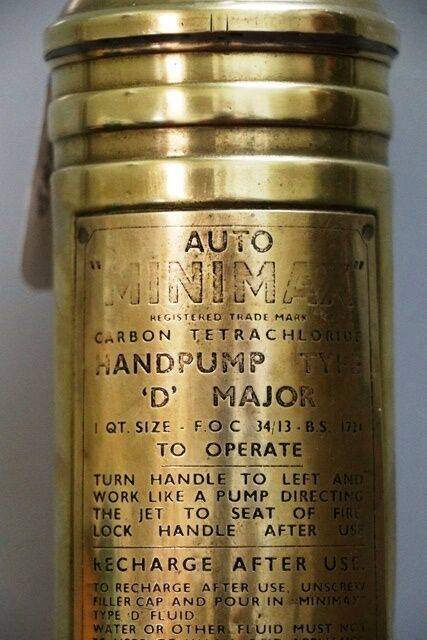Vintage 1940and39s Minimax Fire Extinguisher 