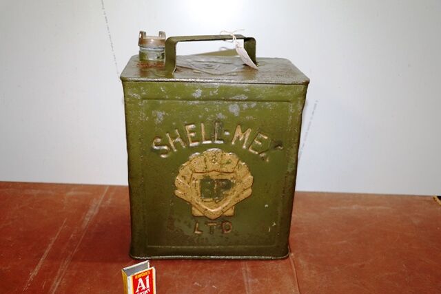 Vintage 2 Gallon Running Board Can for Early ShellMex BP