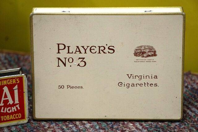Vintage 50 Playerand39s No 3 Virginia Cigarettes Tin
