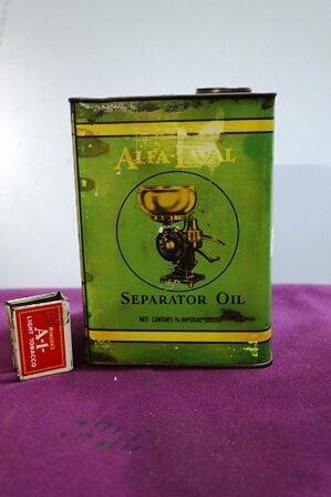 Vintage AlfaLaval Separator Oil Tin
