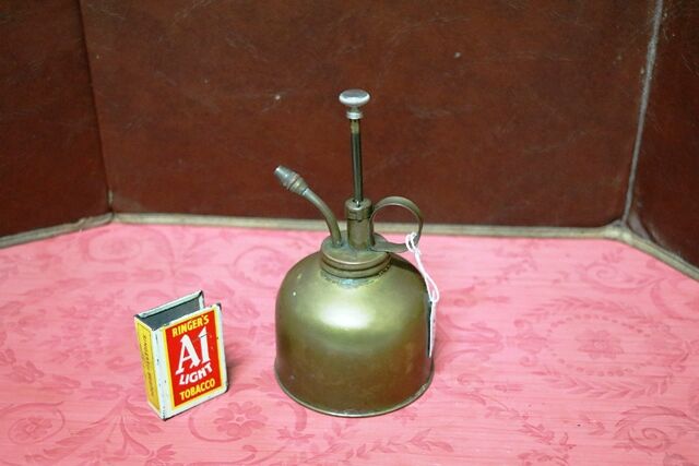 Vintage All Brass Button Pump OilerSprayer