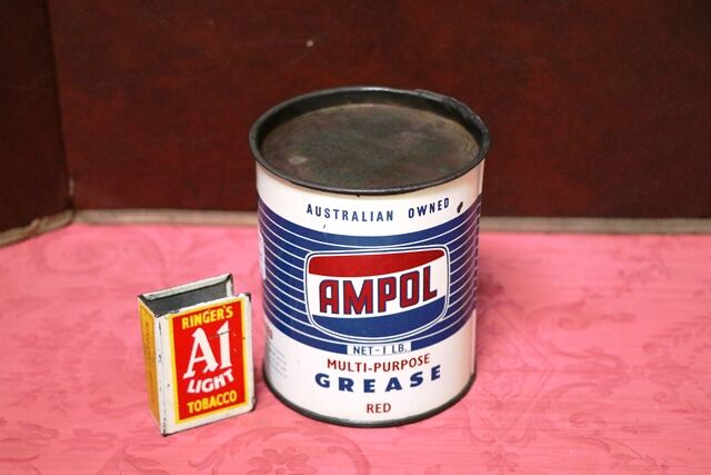 Vintage Ampol MultiPurpose Red Grease 1lb Tin