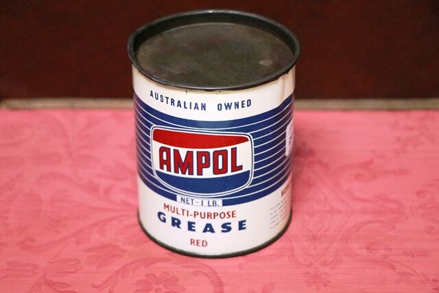 Vintage Ampol MultiPurpose Red Grease 1lb Tin